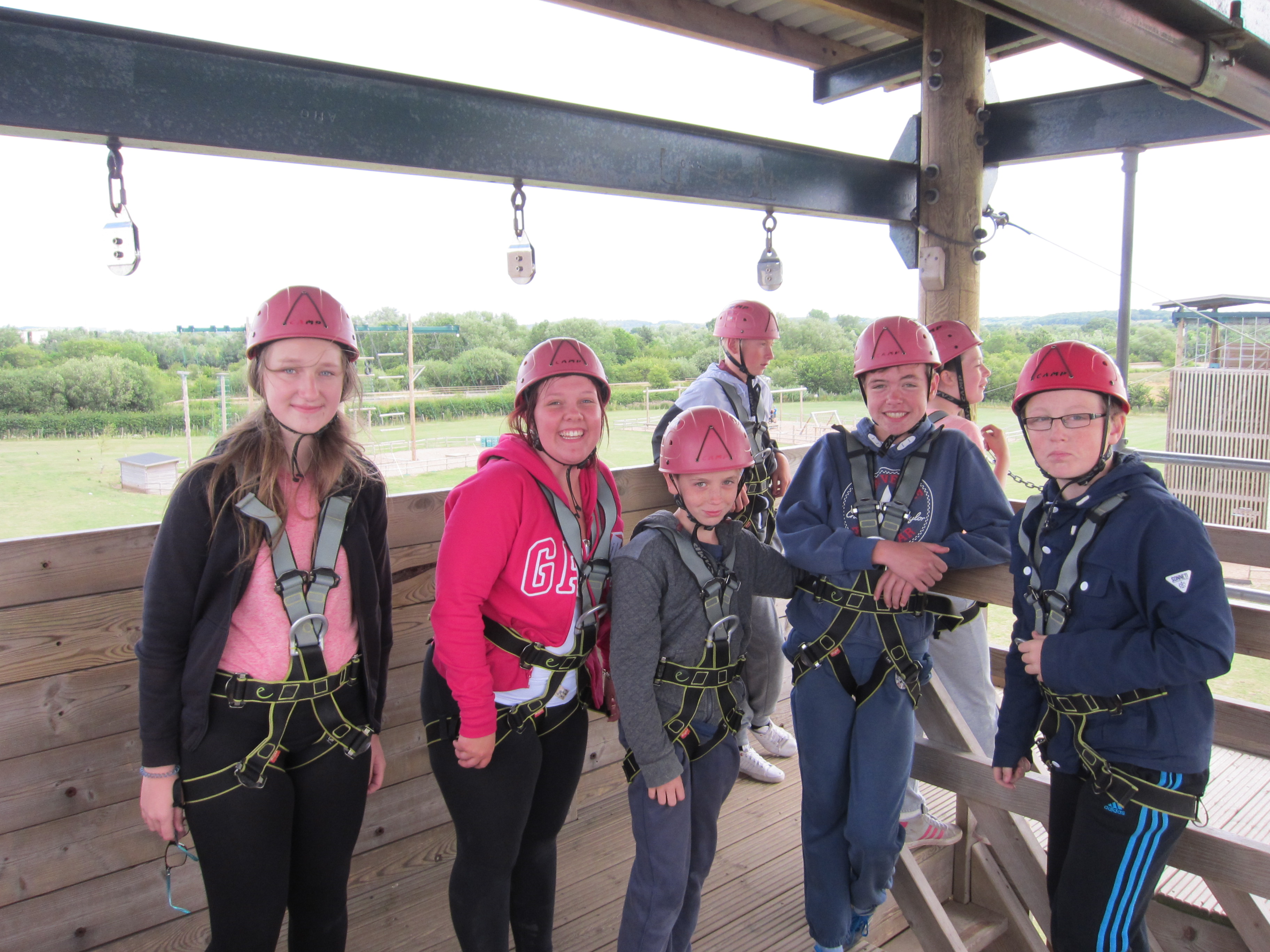 Staffs CYP - Whitemoor Lakes day - High ropes group photo